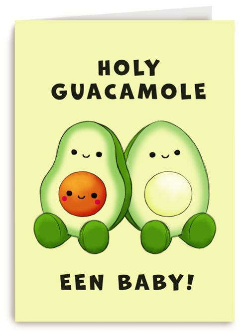 Zwangerschap kaart holy guacamole