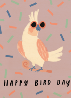 Zomer kaart Happy bird day