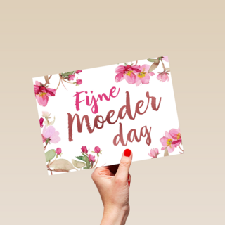 fijne moederdag bloemen roze
