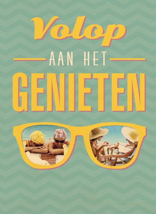 Houten Kaart Groetjes Uit | Houten Kaart Hallmark | Groetjes Uit | Volop Genieten Met Zonnebril