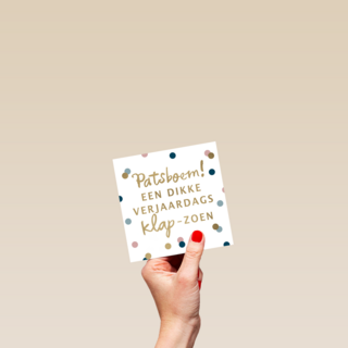 monmon kaart patsboem een dikke verjaardags klap zoen