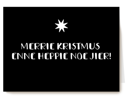 kerstkaart merrie kristmus