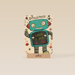 hoera gefeliciteerd robot