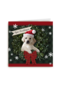 Kerstkaart hond met kerstmuts