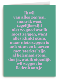 Wat ik eigenlijk wil zeggen Ik denk aan je