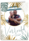 Fotokaart verloofd stijlvol plantendesign