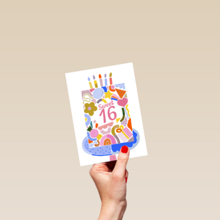 sweet 16 birthday met een taart