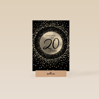 Verjaardagskaart leeftijden Cheers to 20 years