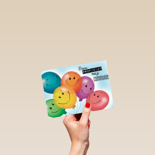 proficiat met jouw communie smilie ballonnen