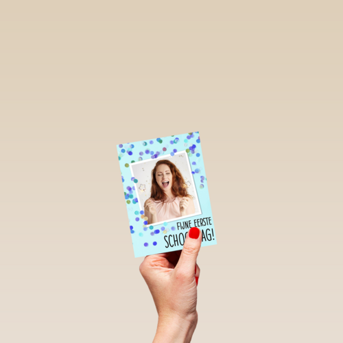 fijne eerste schooldag fotokaart