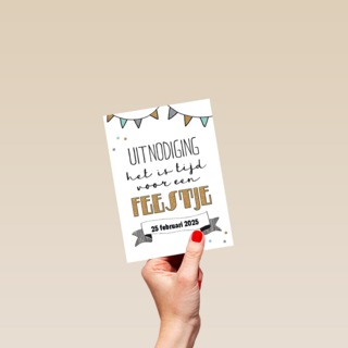 uitnodiging feest het is tijd voor een feestje