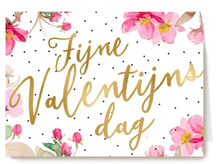 Valentijnskaart Romantisch fijne Valentijnsdag