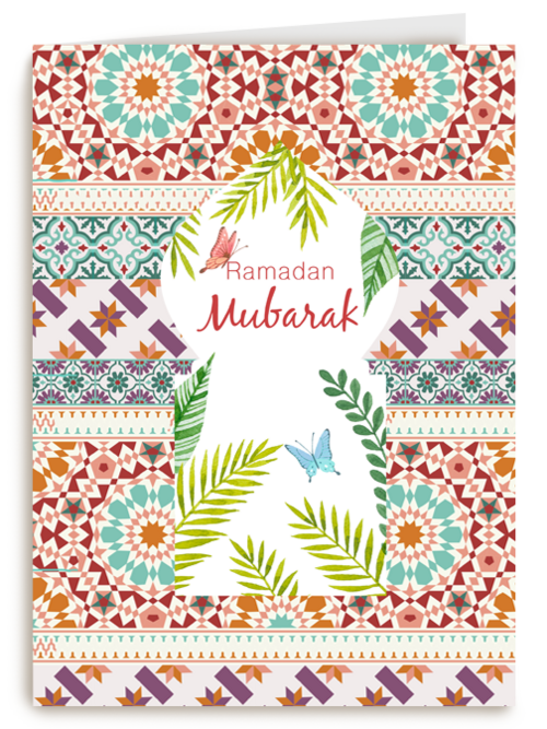 eid mubarak kaart ramadan mubarak