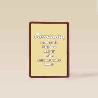 kaart blij dat jij mijn schoonvader bent