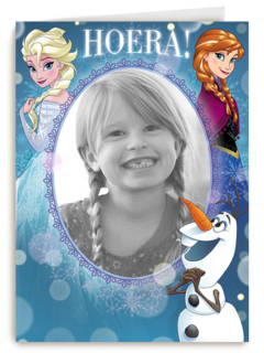 hoera een frozen kaart speciaal voor jou