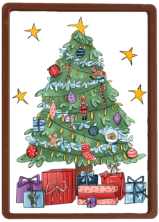 kerstkaart hip kerstboom getekend matia studio