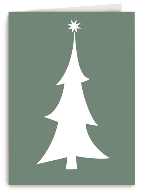 hallmark kerstkaart met kerstboom