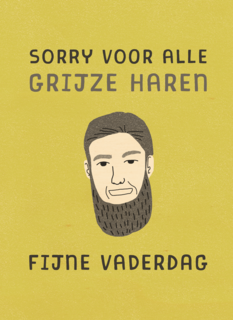 vaderdag kaart grijze haren