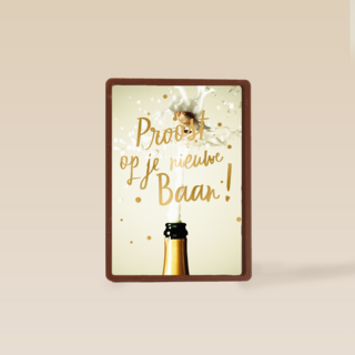 nieuwe baan kaart proost op je nieuwe baan