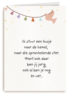 condoleancekaart met duif en slinger