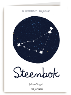 sterrenbeeld kaart steenbok aanpasbare tekst