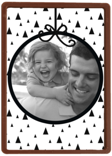 fotokaart met een kerstbal