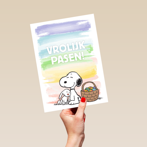 pasen kaart snoopy vrolijk pasen