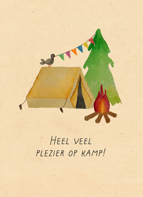 Houten Kaart Op Kamp | Houten Kaart Hallmark | Op Kamp | Kampvuur Tent Op Kamp