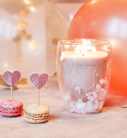 My Flame Geurkaars With Love in Theeglas