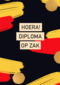 hoera diploma op zak met belgische vlag