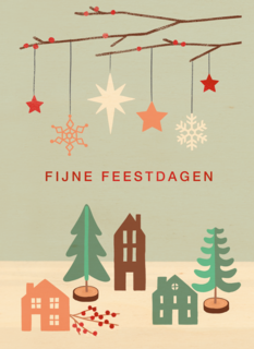 zakelijke kerstkaart sneeuwlandschap