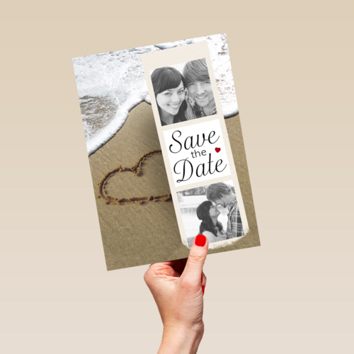 fotokaart save the date strand