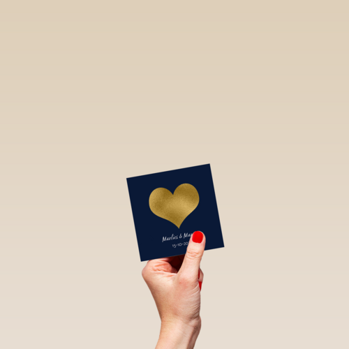 valentijnskaart stijlvol trouwdag gouden hart