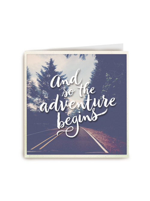 Kaart Hallmark | Fijne Reis | Reizen Kaart Met De Tekst And So The Adventure Begins