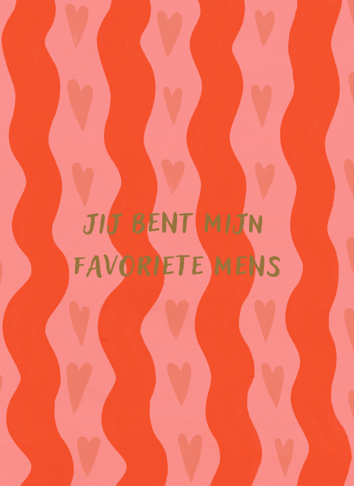 Houten Kaart Valentijn | Houten Kaart Hallmark | Valentijn | Valentijn Kronkel Jij Bent Mijn Favoriet