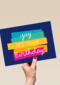 verjaardag kaart stijlvol yay it is your birthday