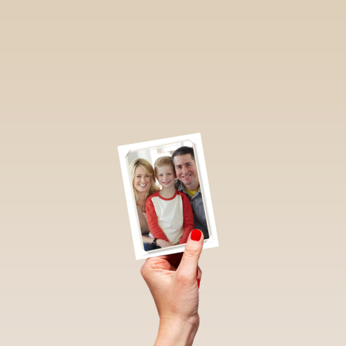 fotokaart staand enkel witte rand
