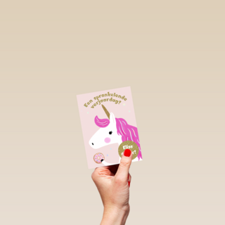 Verjaardag Unicorn Met Donut