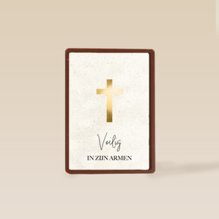 condoleancekaart met tekst veilig in zijn armen