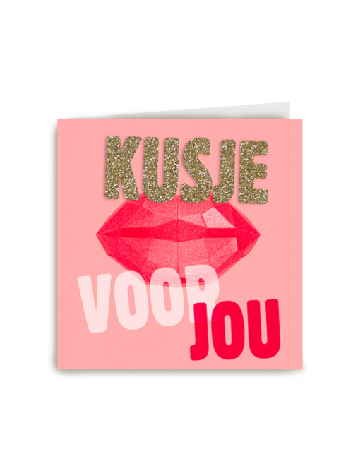 liefde kaart kusje voor jou