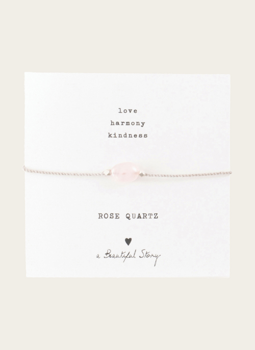 A Beautiful Story Love Armband Rozenkwarts | A Beautiful Story Cadeau Modeaccessoires |