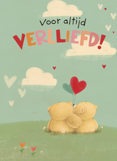 Houten Kaart Huwelijksjubileum | Houten Kaart Hallmark | Huwelijksjubileum | Forever Friends Voor Altijd Verliefd