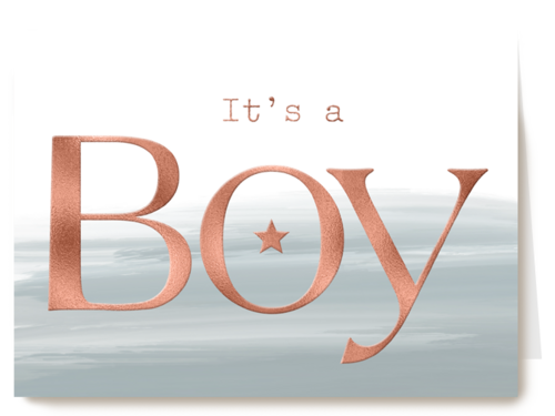 its a boy with metallic text
