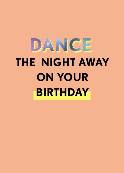 Verjaardagskaart Hallmark | Ansichtkaart Dance The Night Away On Your Birthday