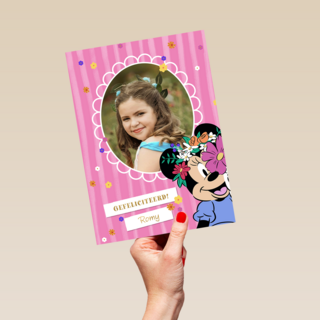 Minnie Mouse Fleurig gefeliciteerd foto