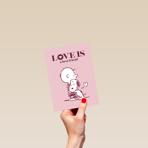 Snoopy valentijnskaart love is a best friend