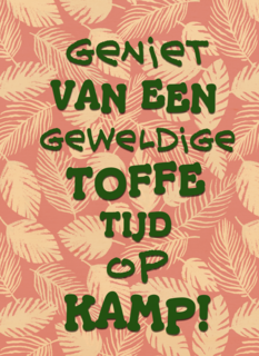 op kamp kaart toffe tijd