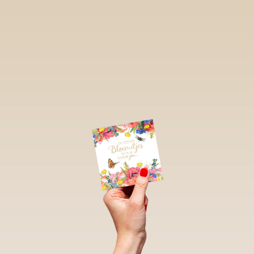kaart flowers duizend bloemetje pluk ik voor jou