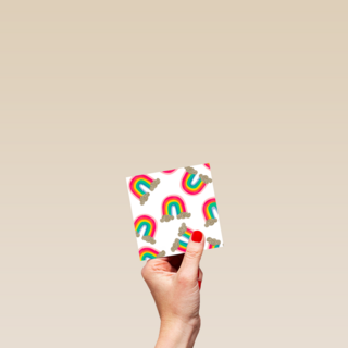 Blanco kaart regenboogjes