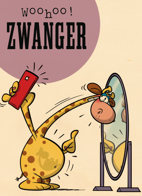 Houten Kaart Zwangerschap Felicitatie | Houten Kaart Hallmark | Zwangerschap Felicitatie | Funny Mail Woohoo Zwanger